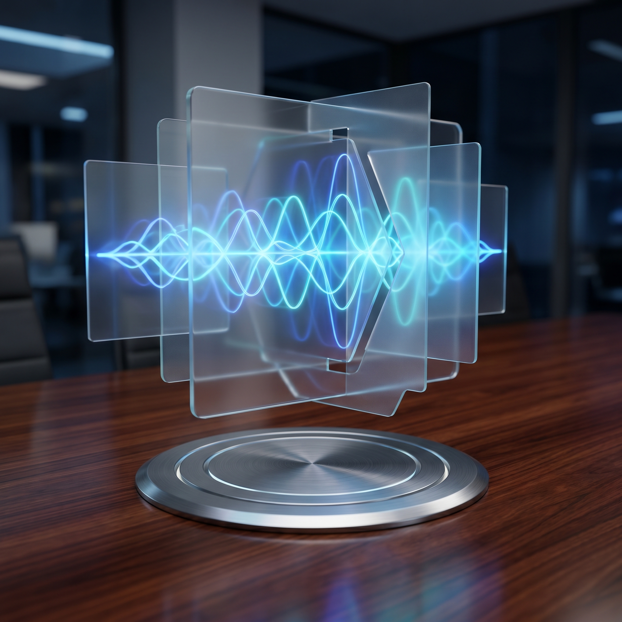 Voice Waveform Hologram Representing Autonomous Voice Agent James